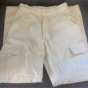 J. Galt Brandy Melville Cream Cargo Pants Women Size Small Utility Baggy